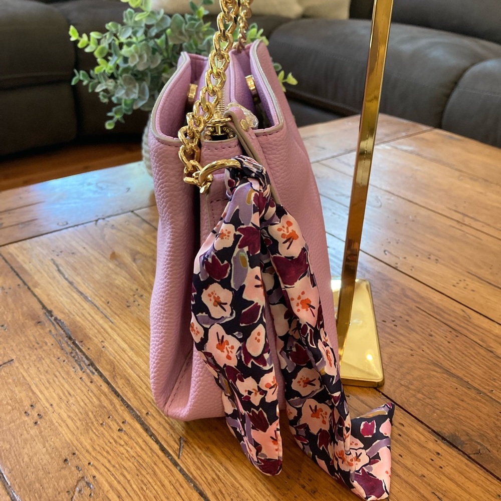 Nanette Lepore Pink Crossbody Bag with Scarf - Picture 4 of 11
